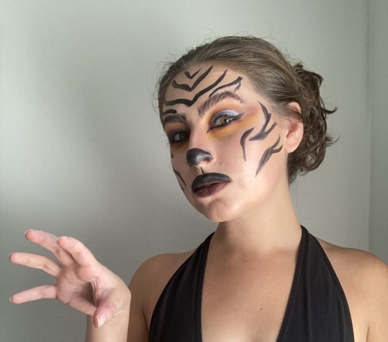 My Daring Halloween Makeup Results: Tiger